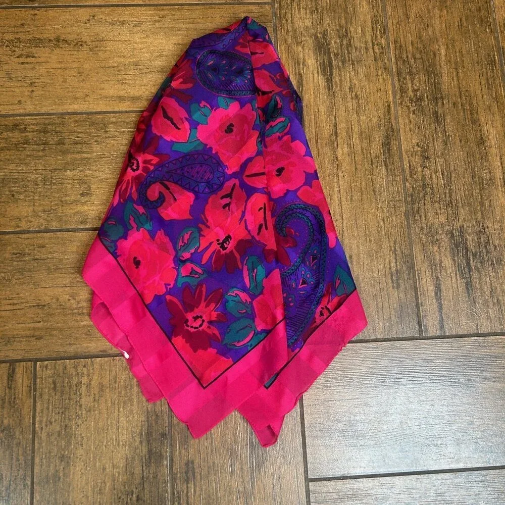 Vintage Fuchsia Pink Floral and Paisley 29